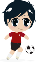 kid boy playing football soccer png