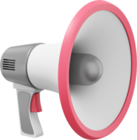 Megaphone realistic. PNG icon on a transparent background. 3D rendering.