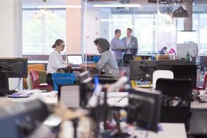 startup Business team Working With laptop in creative office photo