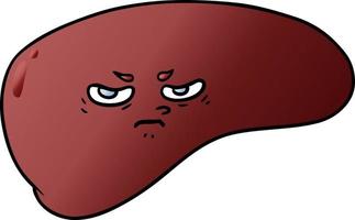 cartoon liver character vector