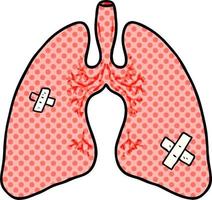 pulmones de dibujos animados de vector