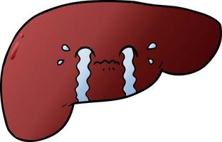 cartoon liver character vector