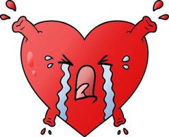 cartoon red heart vector