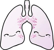 vector cartoon lungs