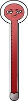 cartoon red thermometer vector