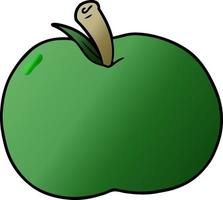 manzana verde de dibujos animados vector