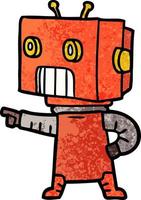 personaje de robot de dibujos animados vector