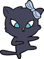 cartoon cat character vector