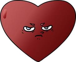 cartoon heart character vector