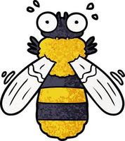 personaje de abeja de dibujos animados vector