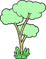 arbol verde de dibujos animados vector