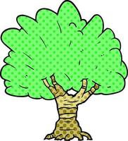 cartoon green tree vector