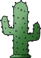 cartoon green cactus vector