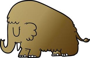 cartoon mammoth character vector