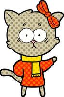 cartoon cat character vector