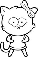 personaje de gato de dibujos animados vector