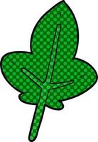 cartoon green leaf vector