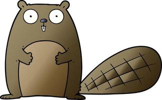 cartoon beaver character vector