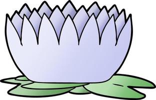 cartoon purple waterlily vector