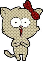 cartoon cat character vector