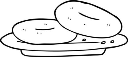 cartoon donuts line art vector