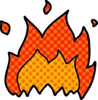 isolated cartoon fire vector