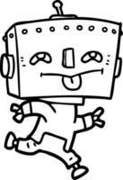 personaje de robot de dibujos animados vector