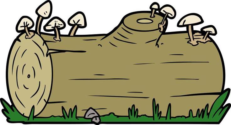 vector cartoon log