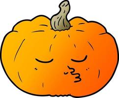 isolated cartoon pumpkin vector