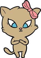 cartoon cat character vector