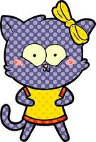 cartoon cat character vector