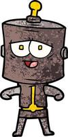 personaje de robot de dibujos animados vector