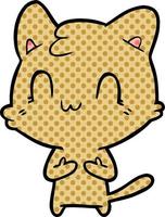 cartoon happy cat vector