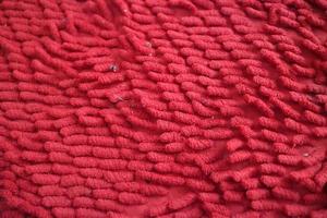 la textura única de la alfombra roja foto