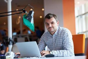 startup business, software developer working on computer photo