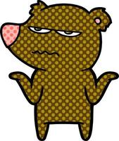 annoyed bear cartoon vector