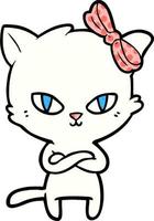 cute cartoon cat vector