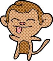 funny cartoon monkey vector