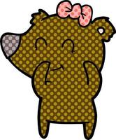 female bear cartoon vector