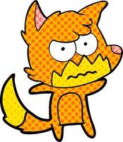 cartoon annoyed fox vector