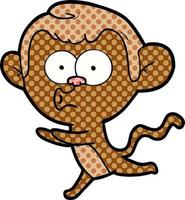 cartoon hooting monkey vector