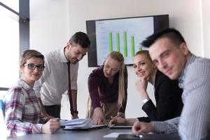 startup business team on meeting at modern office photo