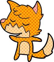 friendly cartoon fox vector