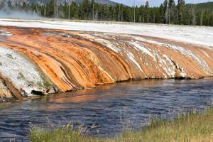 River Running Through The Geyser Basin In Yellowstone National Park photo