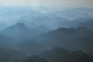 beautiful picturesque mountains from the height of a bird's eye photo