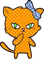 cute cartoon cat vector