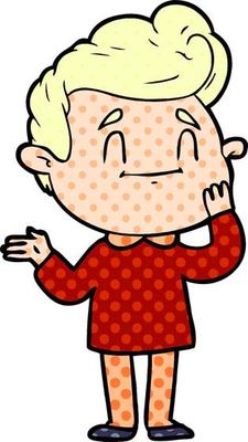 happy cartoon man