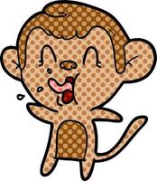 crazy cartoon monkey vector