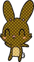 cute cartoon rabbit vector