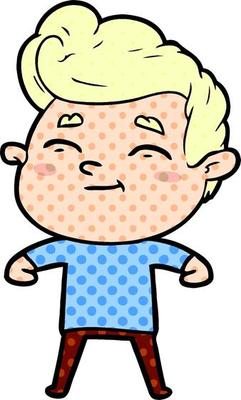 happy cartoon man